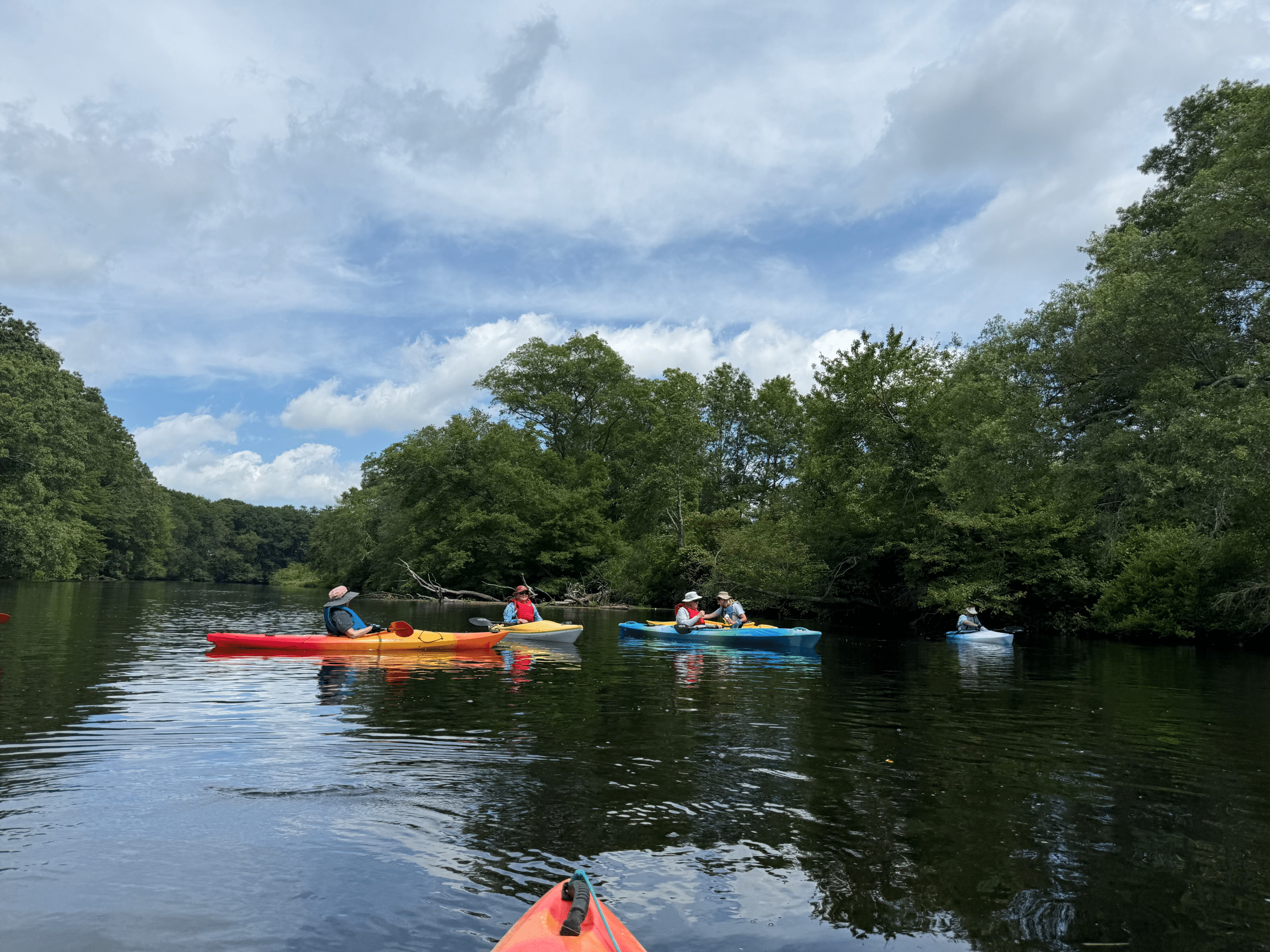 Kayakers on the Pawcatuck River